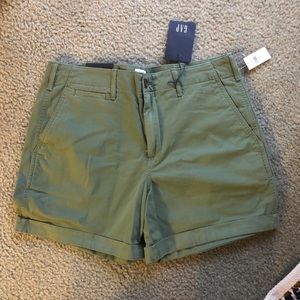 Gap high rise khaki shorts